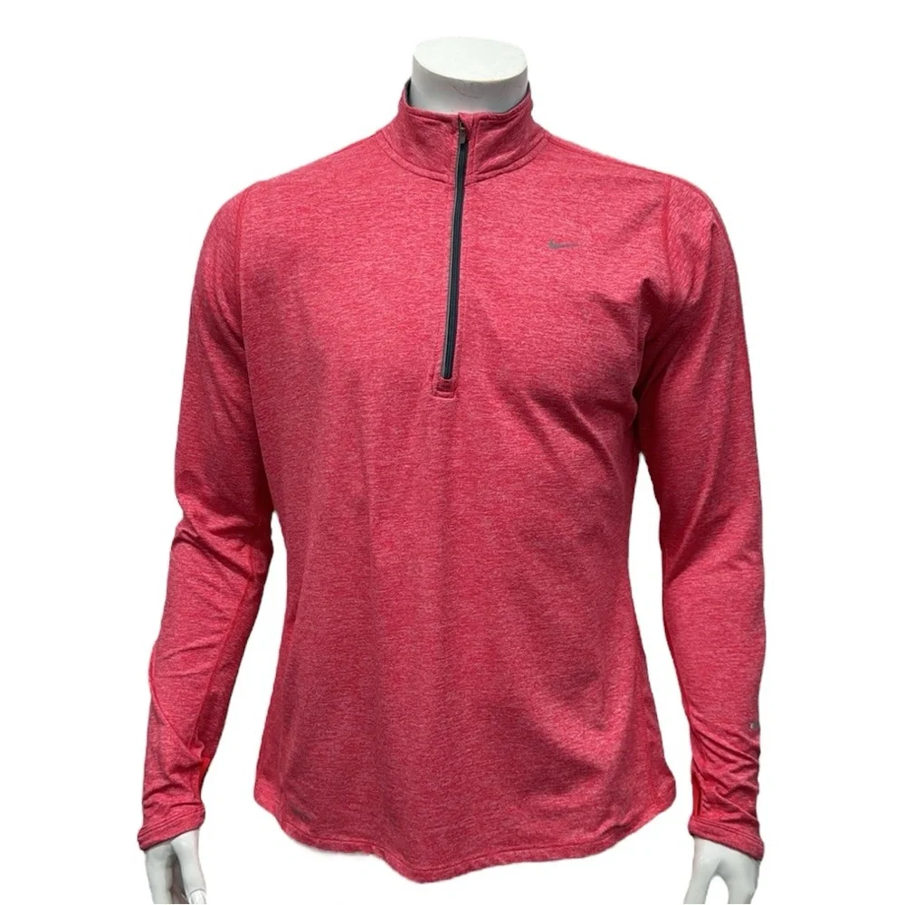 Nike Running Element Running Dri Fit Women's Red-White Pullover Jacket Shirt XL